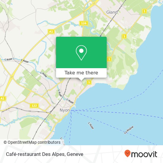 Café-restaurant Des Alpes map