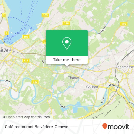 Café-restaurant Belvédère map