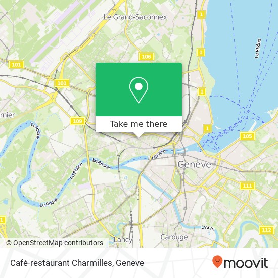 Café-restaurant Charmilles map