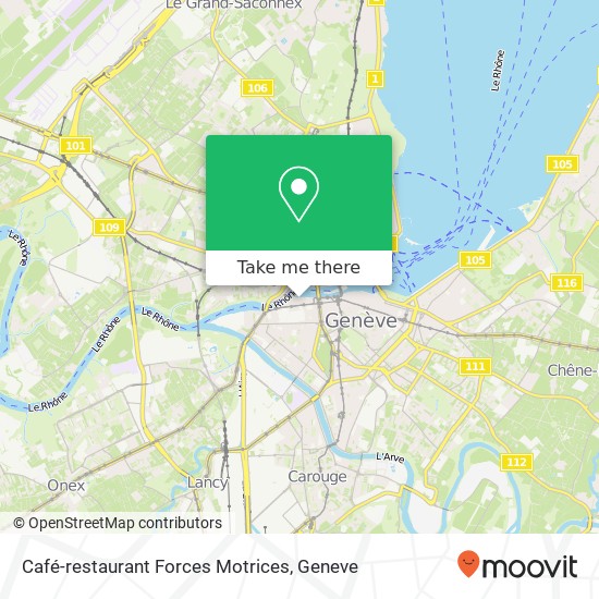 Café-restaurant Forces Motrices map