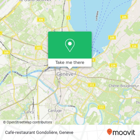 Café-restaurant Gondolière Karte