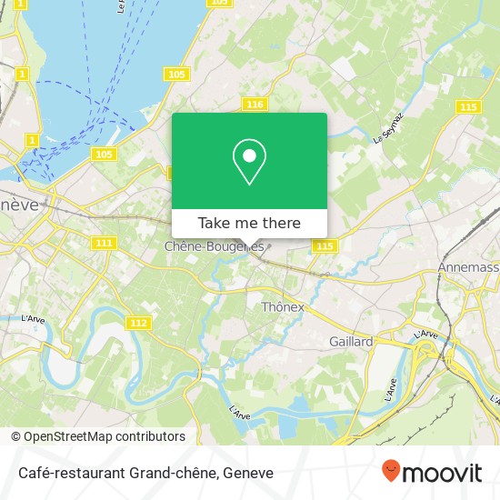 Café-restaurant Grand-chêne map