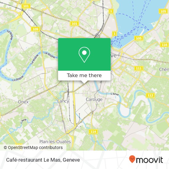 Café-restaurant Le Mas map