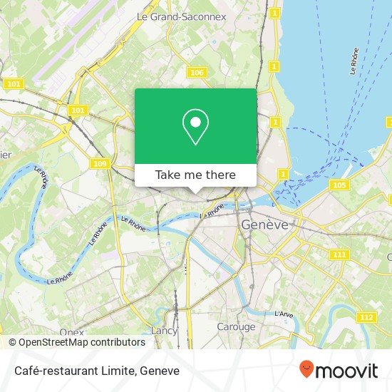Café-restaurant Limite Karte