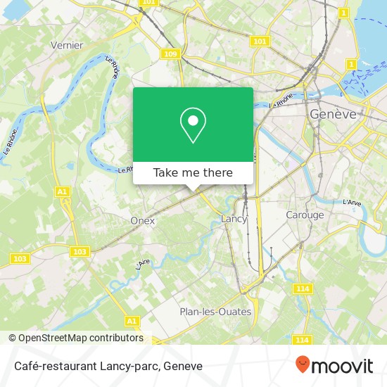 Café-restaurant Lancy-parc Karte