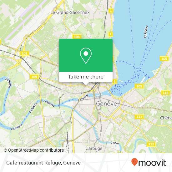 Café-restaurant Refuge map