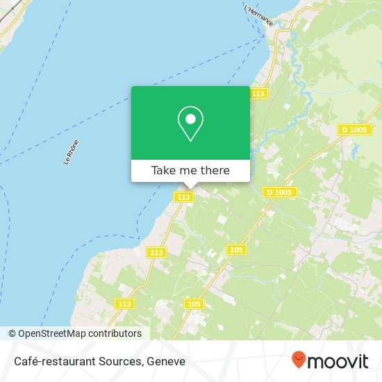 Café-restaurant Sources Karte
