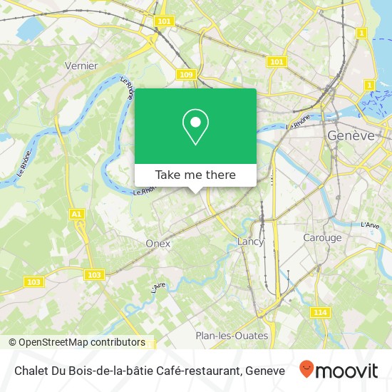 Chalet Du Bois-de-la-bâtie Café-restaurant map