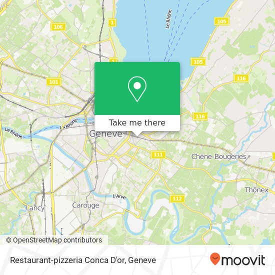 Restaurant-pizzeria Conca D'or map