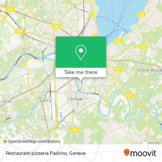 Restaurant-pizzeria Padrino map