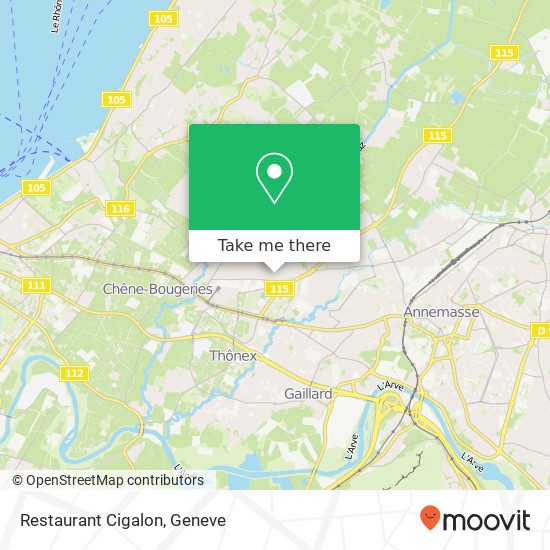 Restaurant Cigalon map