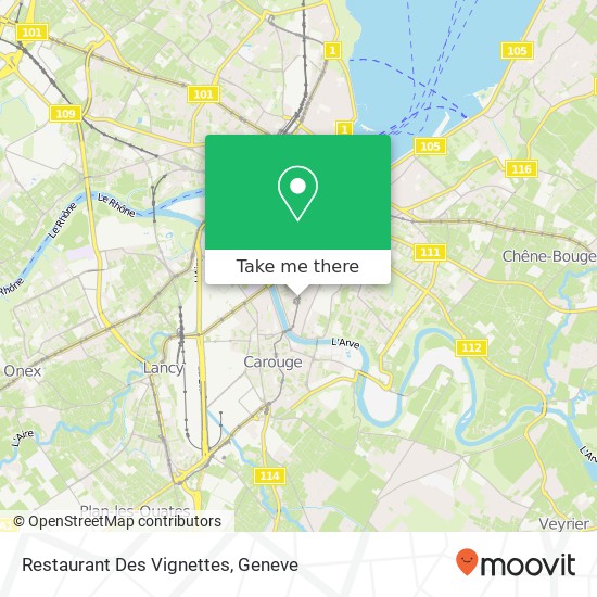Restaurant Des Vignettes map