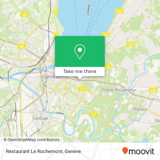 Restaurant Le Rochemont map