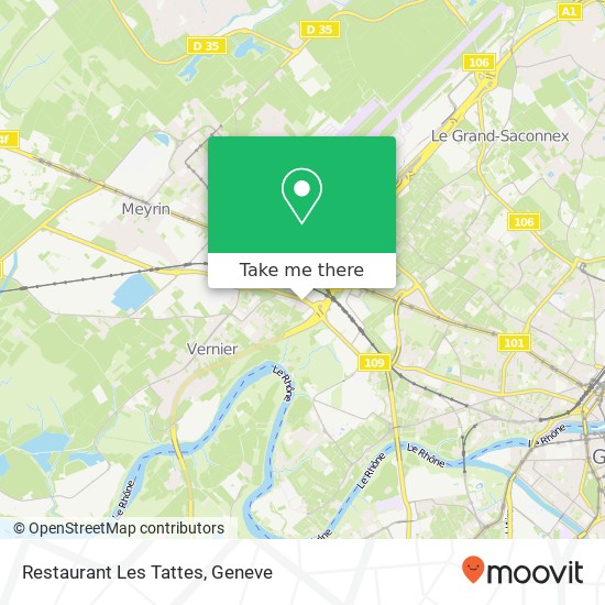 Restaurant Les Tattes map