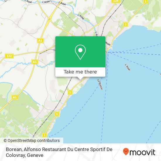 Borean, Alfonso Restaurant Du Centre Sportif De Colovray map