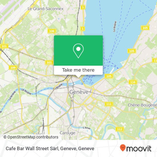 Cafe Bar Wall Street Sàrl, Geneve map
