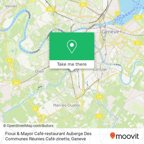 Fioux & Mayor Café-restaurant Auberge Des Communes Réunies Café-zinette Karte