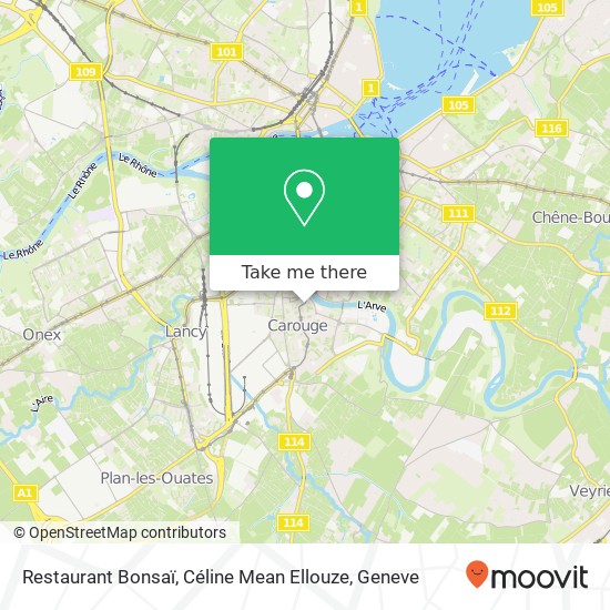 Restaurant Bonsaï, Céline Mean Ellouze map