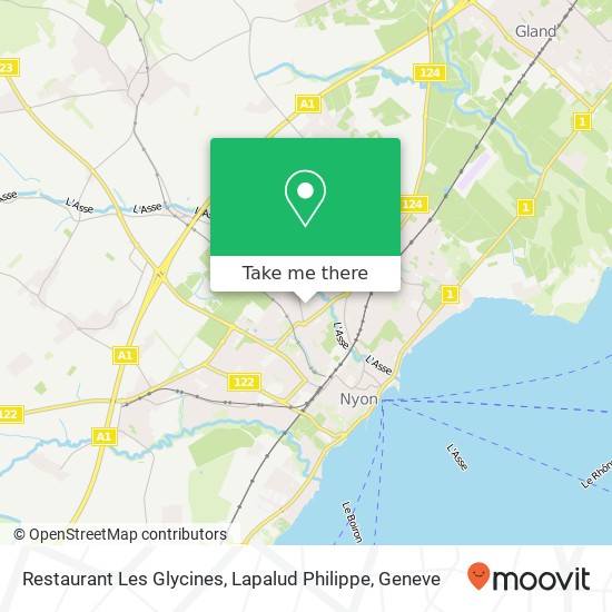 Restaurant Les Glycines, Lapalud Philippe map