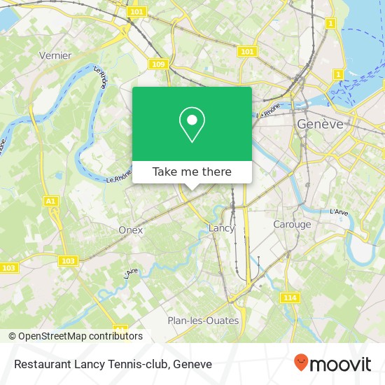 Restaurant Lancy Tennis-club map