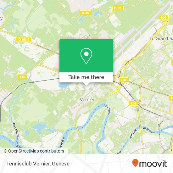 Tennisclub Vernier map