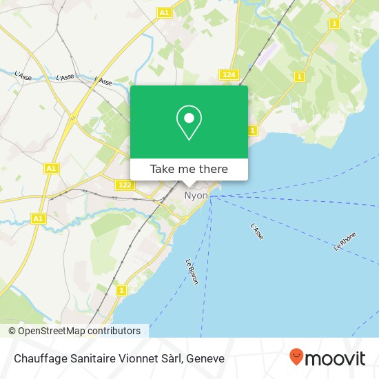 Chauffage Sanitaire Vionnet Sàrl map