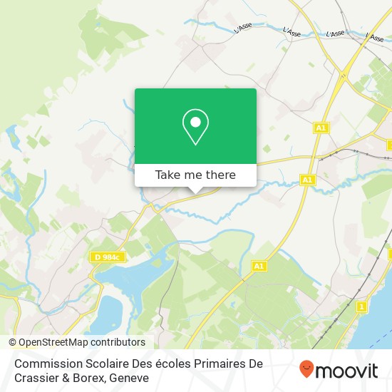 Commission Scolaire Des écoles Primaires De Crassier & Borex map