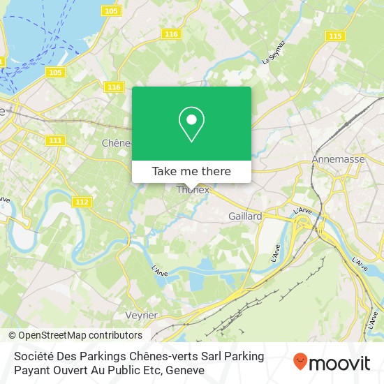 Société Des Parkings Chênes-verts Sarl Parking Payant Ouvert Au Public Etc Karte