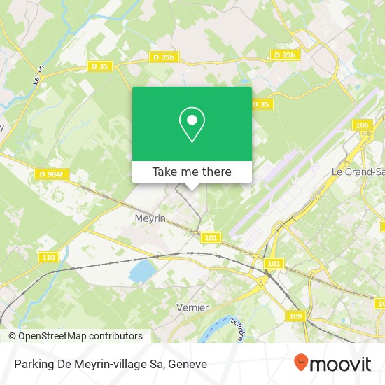 Parking De Meyrin-village Sa map