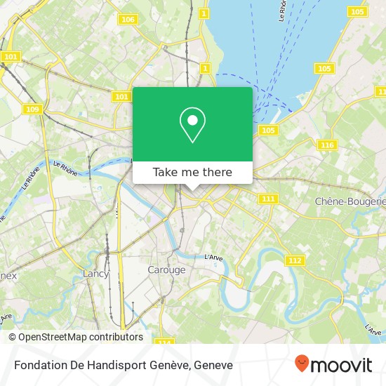 Fondation De Handisport Genève map