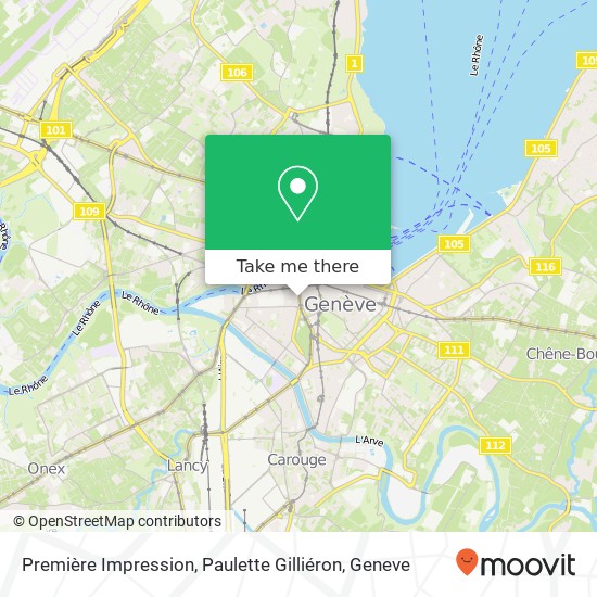 Première Impression, Paulette Gilliéron map