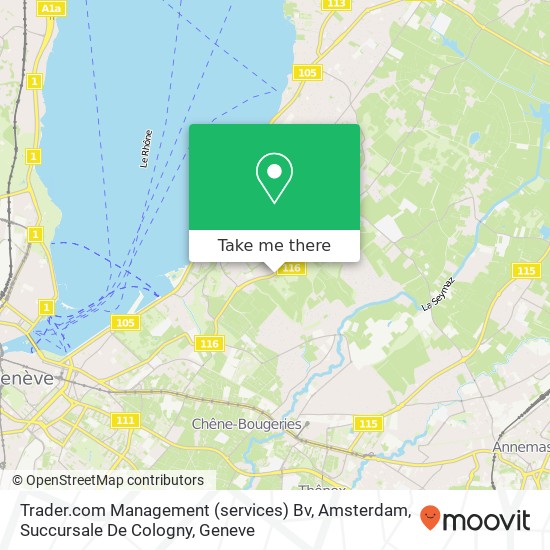 Trader.com Management (services) Bv, Amsterdam, Succursale De Cologny Karte