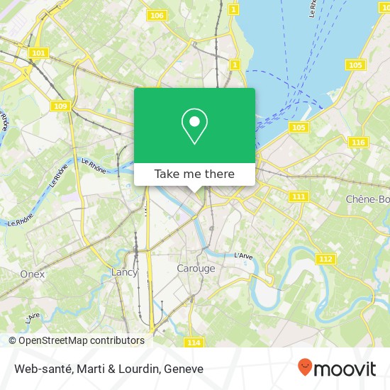 Web-santé, Marti & Lourdin map