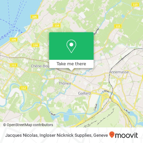 Jacques Nicolas, Ingloser Nicknick Supplies map