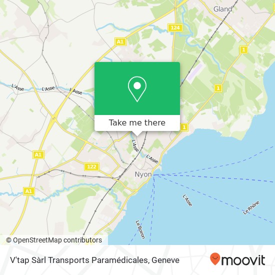 V'tap Sàrl Transports Paramédicales Karte