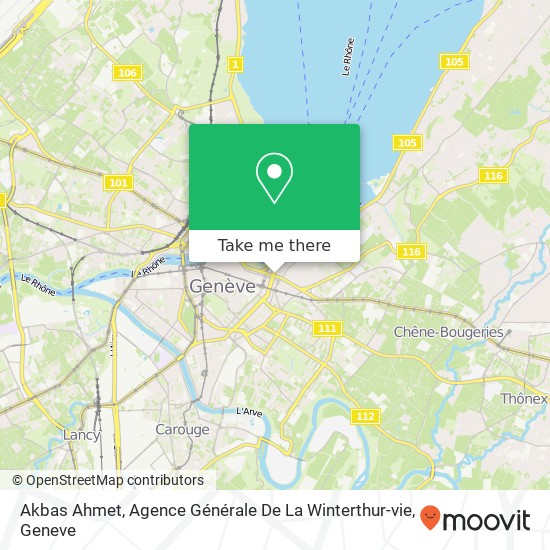Akbas Ahmet, Agence Générale De La Winterthur-vie Karte