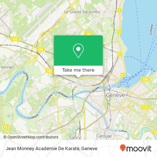 Jean Monney Académie De Karaté map