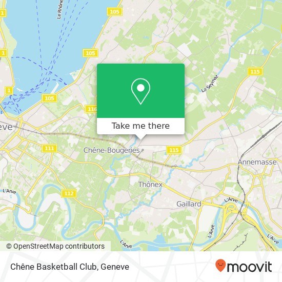 Chêne Basketball Club Karte