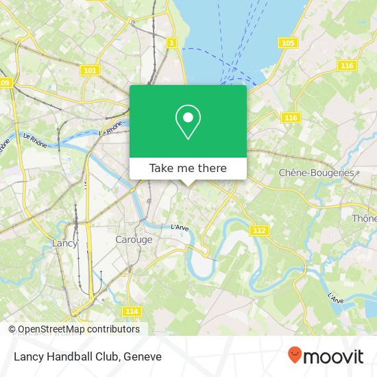 Lancy Handball Club map