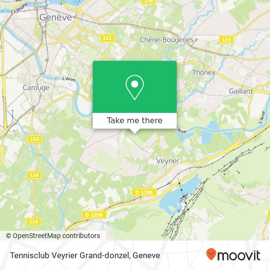 Tennisclub Veyrier Grand-donzel map