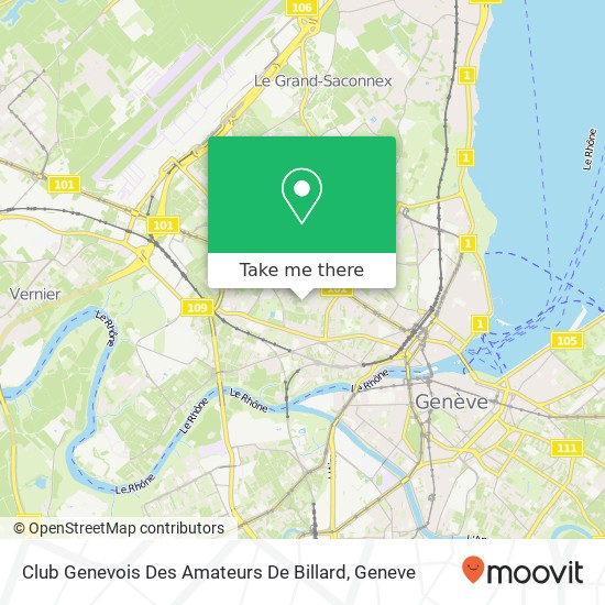 Club Genevois Des Amateurs De Billard map