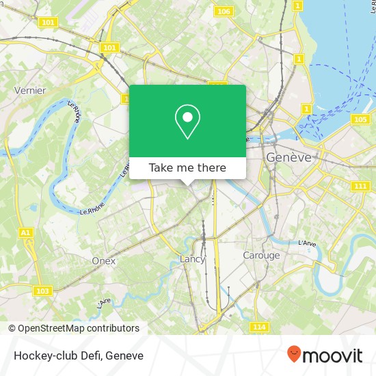 Hockey-club Defi map