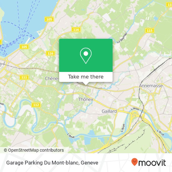 Garage Parking Du Mont-blanc map