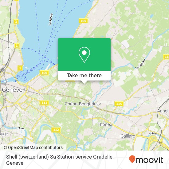 Shell (switzerland) Sa Station-service Gradelle map