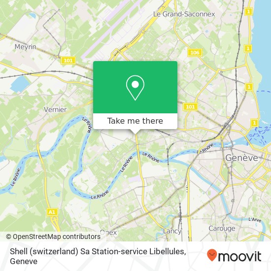 Shell (switzerland) Sa Station-service Libellules Karte