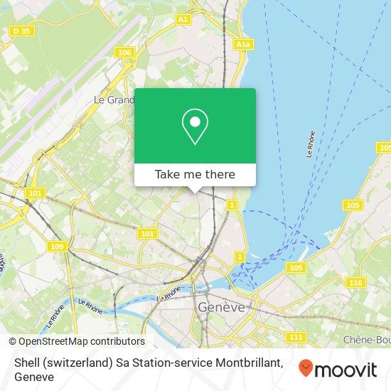 Shell (switzerland) Sa Station-service Montbrillant Karte