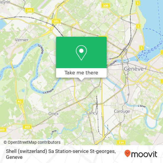 Shell (switzerland) Sa Station-service St-georges map