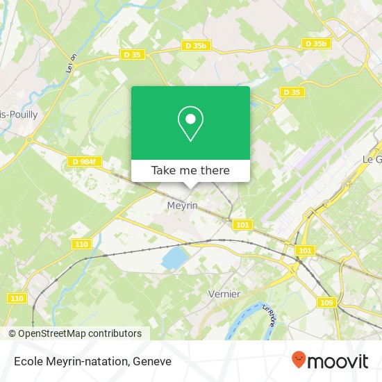 Ecole Meyrin-natation map