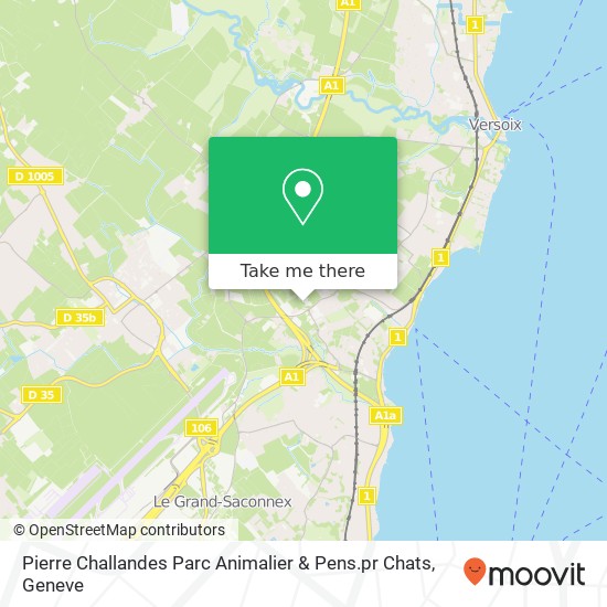 Pierre Challandes Parc Animalier & Pens.pr Chats Karte