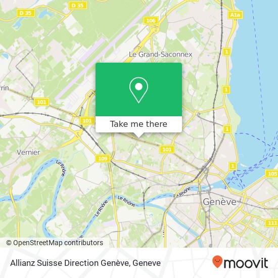 Allianz Suisse Direction Genève map